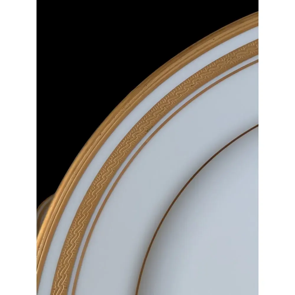 Faberge Imperial Egg Collection Salad Plates Set Of 4 Gold Trim Fine China Japan
